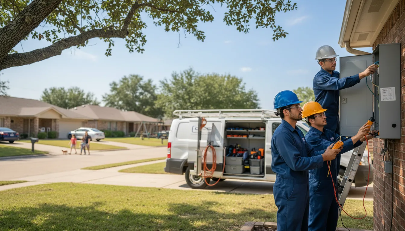 Certified electrician providing emergency electrical services in Valera, TX